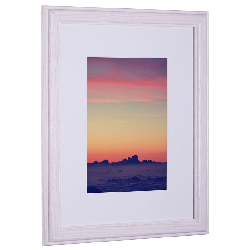 Craig Frames Wiltshire 236 Picture Frame, Displays a 6 x 9 Inch Print with The Mat or 8.5 x 11 Inch Without The Mat, White, Set of 4 - Image 2